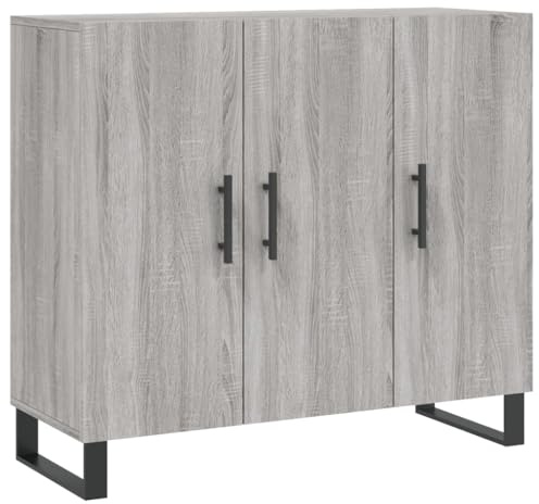 vidaXL Sideboard Grau Sonoma 90x34x80 cm Holzwerkstoff