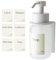 Design Amburgo Dispenser sapone bagno a muro autoadesivo | Dispenser sapone cucina | Porta sapone bagno | Accessori cucina | Vetro e acciaio inossidabile | Senza forare | Bianco Frost 250 ml
