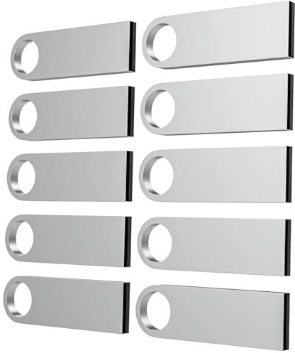 USB Stick 32GB 10 Stück, ABLAZE Mini Speicherstick Wasserdicht 32GB USB Sticks Metall 10er Pack für Laptop, Computer, TV, Auto