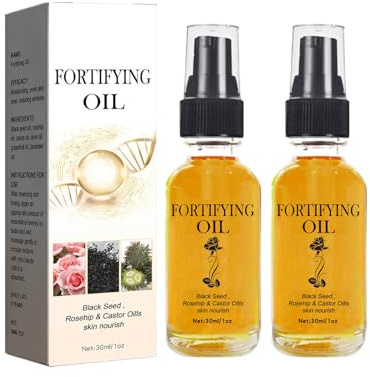2 Stück stärkendes Öl Schwarzkümmelöl Hagebuttenöl Gesichtsserum Bio-Naturgesichtsöl Anti-Falten-Straffungsgesichtscreme Anti-Aging-Serum Natürliche Hautpflege