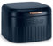 EHC Large Metal Bread Box Bin, Kitchen Storage Box For Countertop With Hinged Lid, Navy Blue