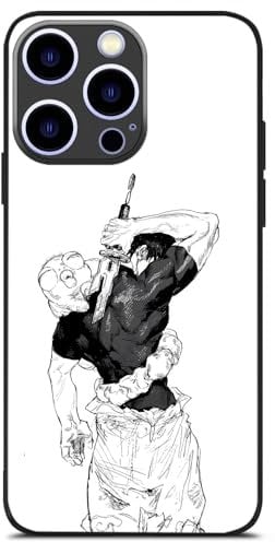 HWLHJJ Japanese Manga Pattern Protective Shell - Unique Design Cover - Anime Character Phone Case (for iPhone 15 Pro,JJK Toji Fushiguro)