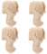 jojofuny 4pièces Meuble Bois Vintage Jambes Décoratives pour Canapé Et Table Design Européen Hauteur De Emboutis Faciles à Installer du Bruit