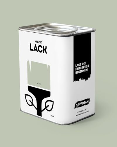 HORST Lack Jade matt 0,75L - Wetterfester Möbel-Lack für Holz, Metall & Kunststoff - Hohe Deckkraft - Geruchsneutral- Spritz- & Tropffrei - Vegan - Grün