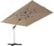 anndora Aluminium Ampelschirm 300 x 400 cm mit Kurbelsystem - Drehbar, Neigbar, Kippbar - Marktschirm, Gartenschirm - Farbe Dark Natural