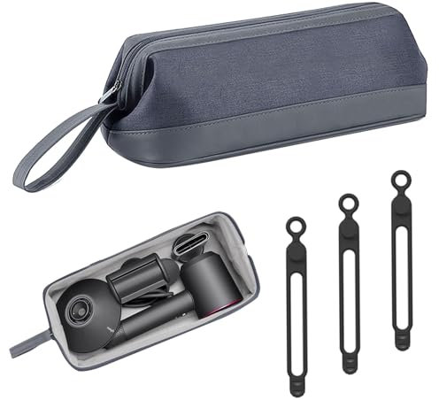 ANBOO Borsa portaoggetti universale per asciugacapelli, sacchetto di immagazzinaggio impermeabile alla polvere con cerniera, compatibile con Dyson Airwrap/Supersonic, Laifen e altri depositi