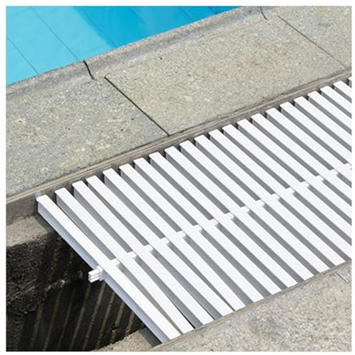 YCOVSFP Schwimmbadentwässerungs-Überlaufgitter, Duschentwässerungsfilterabdeckung, Spleißbarer Dachrinnenschutzfilter for Den Wasserabfluss Im Innen- Und Außenbereich (Size : 30x100CM/10pcs)