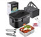 TRAVELISIMO XXL Elektrische Lunchbox Extra groß 1,8L Thermo Lunchbox Für Essen Heiß 80W, Heat Box 3-in-1 Food Warmer, Warmhaltebox Für Essen 12V/24V/220V, für Arbeit Auto Lkw Lunchbox Elektrisch