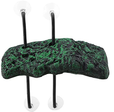 Akozon Automatische Wasserschildkröten-Schwimminsel mit Saugnapf für Halbwassertiere. Automatische Wasserschildkröte (27 x 19,5 x 19 cm)