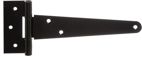 Alberts 864118 Kistenband | mit losem Stift | schwarzer Tauchlack | Band: 198 mm | Scharnier: 40 mm | 10er Set