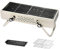Campinggrill - Faltbarer Holzkohlegrill - Rauchfreier Camping-Holzkohlegrillofen | Große Holzkohlegrills, Edelstahl-Barbecue-Grill mit großer Grillfläche, Grill fürs Tailgating, Camping, Kochen