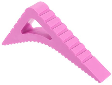 sourcing map 1 Pcs Door Stoppers for Bottom of Door, 0.83 inch Door Stops, Rubber Door Stopper Wedge, Window Stopper Door Gaps Sturdy Stackable, Pink