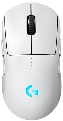 Logitech G PRO 2 LIGHTSPEED, ratón inalámbrico para gaming, para diestros o zurdos con hasta 4 botones laterales magnéticos personalizables y conmutables, sensor de 44 000 DPI, USB-C, PC/Mac - Blanco