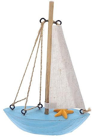 PLAFOPE Modellsegelboot Blau, Mediterrane Deko für Schlafzimmer