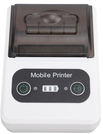 Imprimante Thermique de Reçus, Portable, sans Fil, Petite Lame pour Facture de Magasin de Détail, Imprimantes de Reçus (noir et blanc)