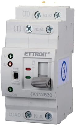 A2ZWORLD Interruptor de transferencia automático, ATS modular 2P AC230V 63A, conmutador de transferencia automática fotovoltaica, ocupa 2 módulos barra DIN