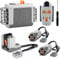 6Pcs Motor Kit Compatible with Lego Technic, Speed Power Functions Technical Parts Set, 2 Motor, Battery Box, Remote Control, Signal Receiver, Technic Compatible Brick Motors Accessories for DIY
