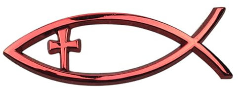 WATERBELINE Selbstklebende Retter Fisch Aufkleber Wetterfeste Designs Christliche Symbol Autoaufkleber Glaube Symbol Aufkleber Für Auto Und Laptop