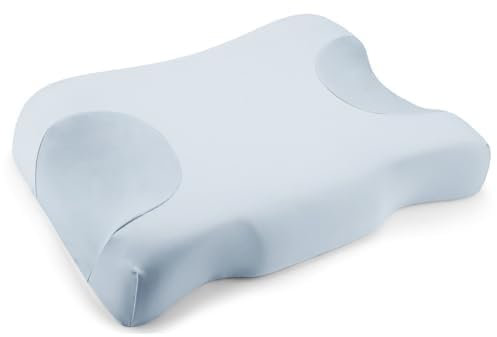 Royalisneeo Beauty Pillow für Rücken-, Bauch- und Seitenschläfer Kissen für Nacken- und Schulterschmerzen, Memory Foam Pillow für Anti-Falten & Anti-Aging,Blau(Standard)