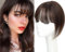 Fine Plus Topper für Frauen mit Pony 360 Haarteile Echthaar für Dünnes Haar 100% Echthaar Extensions mit Clip in Pony - Medium Brown