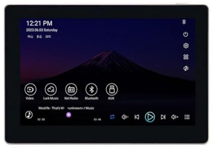 Boddceto 7 Android 11 Smart Home Hintergrundmusik Panel Stereo Sound WiFi Bluetooth Audio (B)