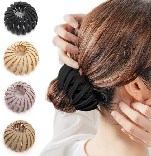 4 pièces Vintage Pinces à Cheveux, Pinces à Cheveux Anti-dérapantes, pour Cheveux Longs Epais et Bouclés, Hair Claw Clips pour Les Femmes et Filles