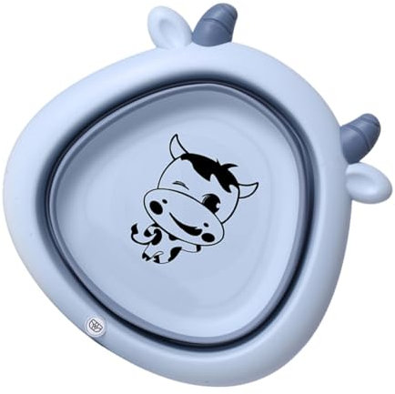 HONITANO Lavabo Pliable pour Bébé Design Dessin Antidérapant Portable Matériau Lavage Visage et Fesses Maison Lavabo Garçon et 1 Pièce