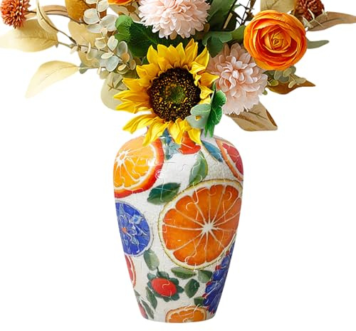 shpuuyy Puzzle Vase 3D - Puzzle Pot d'art pour la Maison,Projet Artisanal Décoratif Bocal pour Collection Détente Chambre Salon Bureau Table Fête des Mères Noël