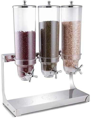 ERZJUT Dispensador de cereales para encimera, dispensador de alimentos secos de 10,5 L, dispensador de cereales, organizador de aperitivos para cocina o despensa