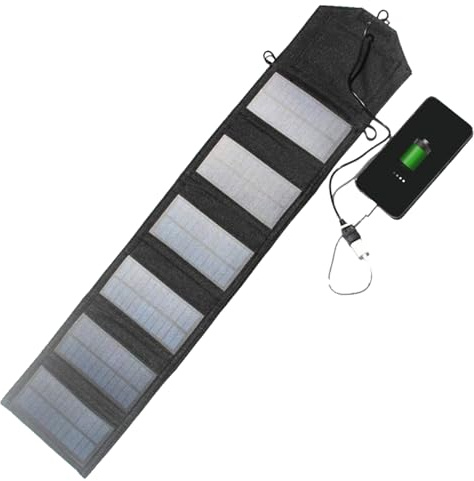 Paneles Solares Plegables, Panel Solar 72 W Portátil Para Camping, de Control de Batería Impermeable para Carga en Exteriores Autónomos Hogar Senderismo Excursionismo