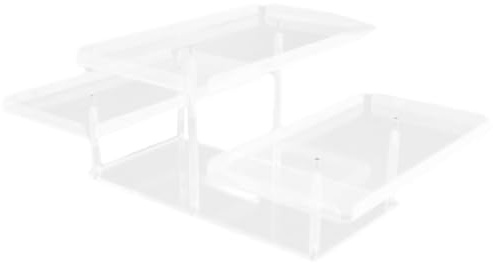 Pqahffowr 3 Tier Acrylic Display Riser Shelf Display Stand,Dessert Cupcakes Stand Makeup Perfume Holder Style B