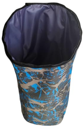 DEARMAMY Wasserdichte Oxford Trommeltasche mit Großem Fassungsvermögen Doppellagiger Afrikanischer Drum Rucksack in Camouflage Blau Langlebige Aufbewahrungstasche für Percussion