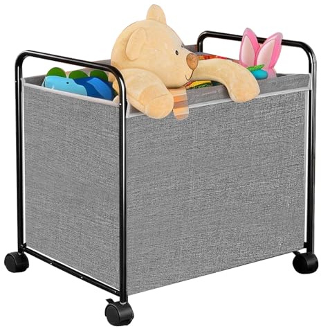 LPQKCcY Toy Box Storage with 360° Rotating Wheels, 118L Large Toy Chest Basket for Boys Girls, Toys Storage Organizer Kids Toys Bins for Living Room, Nursery, Bedroom, Play Room