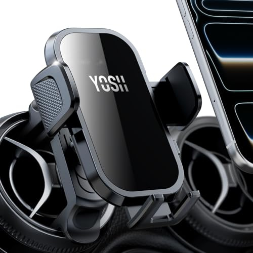 YOSH Mercedes Handyhalterung für A/B/C/V-Klasse, PRO-Grip für Runde Lüftung | Handyhalterung Auto Mercedes, Upgrade ABS+PC & Aluminium Material, für iPhone Samsung Pixel und auch mit Hülle nutzbar