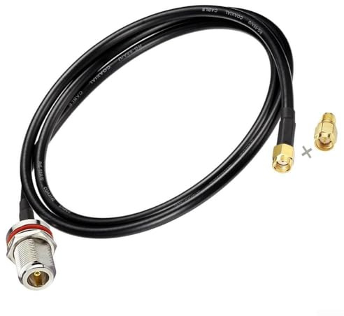 RP-SMA auf N Buchse Koaxialkabel RG58 50 Ohm Antennenverlängerungskabel für SMA Stecker auf N Typ Buchse Adapter für Helium Hotspot HNT Miner Kompatibel mit Nebra für Bobcat für RAK für SyncroBit