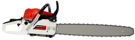 BAOCHADA Tronçonneuse à essence professionnelle 71 cm³, 3,9 kW, longueur de coupe 28, anti-vibration, avec gants et lunettes de protection, pour forêt, jardin et bois de chauffage (22)