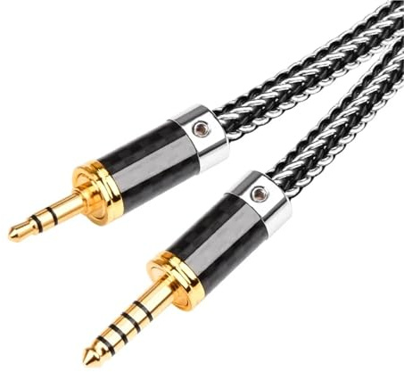 ZHROKNM Cable Adaptador de Audio HiFi TRRS balanceado Macho de 3,5 mm a 4,4 mm. Cable balanceado TRRS de 4,4 mm a 3,5 mm.(0.75M)