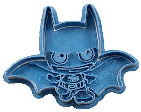 Cuticuter Batman Chibi Superheroes Cortador de Galletas, Plástico, Azul, 8x7x1.5 cm