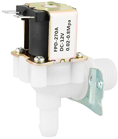 DC 12V DN15 G1/2 Elettrovalvola di Plastica, Solenoid Valve con Interruttore di Ingresso Acqua Normalmente Chiuso per Irrigazione a Spruzzo Giardino, la Pulizia Automatica, ecc