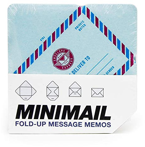 SUCK UK Notizblock | Mini-Briefumschläge als Notizzettel/Nachrichten & Notizen | Mitteilungsblock im klassischen Vintage-Luftpost-Design