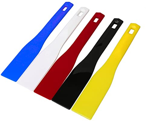 Yibuy 5 Pieces DIY Plastic Spatulas Ink Scoop Screen Printing Shovel 295x45mm