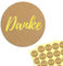 200 Stück - 40mm Danke Aufkleber Sticker Rund, Gold