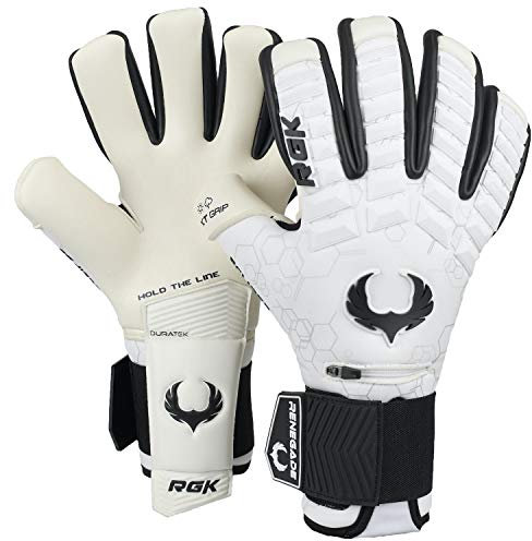 Renegade GK Eclipse Phantom Professionelle Torwarthandschuhe, Pro Finger Schutz | 4mm EXT Contact Grip, Wrist Schutz | Schwarz Torwart Handschuhe (Größe 9, Jugend-Erwachsener, Neg. Cut, Level 5)