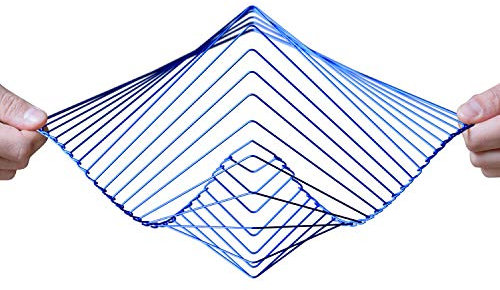 Atellani Square Wave | Der Faszinierende Kinetische Windspiel | Handgefertigt in Italien | Perpetuum Mobile Kunst | Magisches Beruhigendes Kunstwerkt von Ivan Black (Saphir)