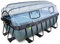 EXIT Toys Stone Pool mit Abdeckung - 400x200x122cm - Großer, Rechteckiger Rahmenpool mit Sandfilterpumpe, Wärmepumpe und Poolleiter - Extra tiefer Pool - Für Sauberes und Warmes Poolwasser - Grau