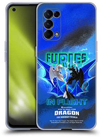 Head Case Designs Offizielle How to Train Your Dragon Toothless Und Light Fury Flight III Night Und Light Soft Gel Handyhülle Hülle kompatibel mit Oppo Reno5 5G / Find X3 Lite