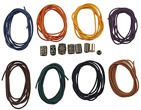 8 Rolls Elastic Bands for TN Traveler Notebook,8.8 Yard Elastic Rubber Cords with 8 Decorative Toggles DIY Repair Kit for Refillable Leather Traveler's Journal