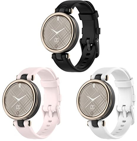 Bexido Ersatzarmband Kompatibel mit Garmin Lily,[3 Stück] Silikon Sport Wechselarmband Ersatzband Damen Uhrenarmband Armband für Garmin Lily Smartwatch