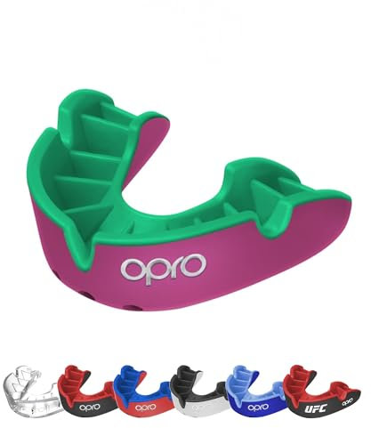 OPRO Protector Bucal Nivel Plata – Ajuste Esencial para Adultos y Niños – Bucal para Boxeo, MMA, BJJ, Rugby y Hockey – Moldeo Fácil – con Garantía Dental Incluida