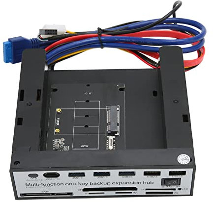 Desktop Media Dashboard, USB3.0 OTB One Click Backup PC Media Front Panel, Computer Front Panel Hub Connector, für WinXP Vista Win7 Win8 Win10 Linux